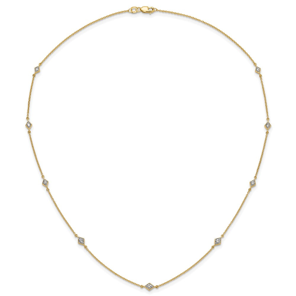 14k Diamond Multi Station Necklace