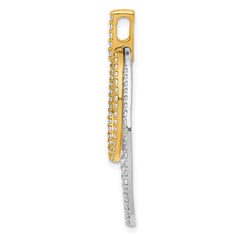 14k Two-tone 1/2 carat Diamond Double Oval Pendant