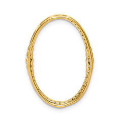 14k White Gold 1/4ct. Diamond Oval Chain Slide