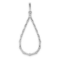 14k White Gold 1/2ct. Diamond Teardrop Pendant
