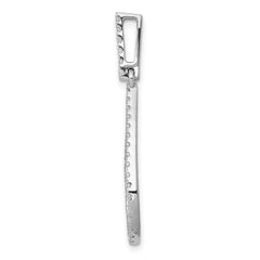 14k White Gold 1/2 carat Diamond Teardrop Pendant - 2
