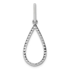 14k White Gold 1/2 carat Diamond Teardrop Pendant - 2