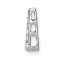 14k White Gold 1/10 carat Diamond Fancy Chain Slide