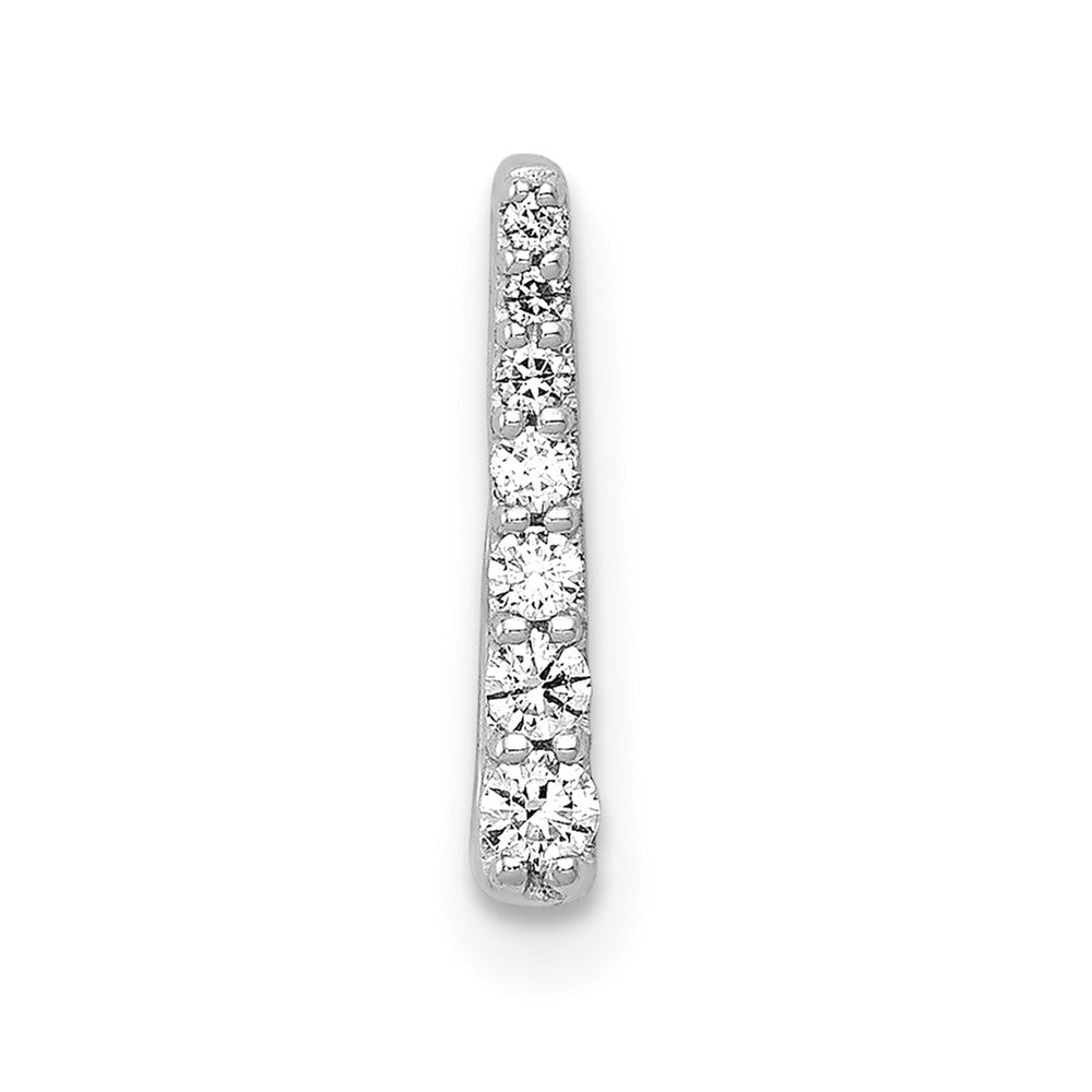 14k White Gold 1/10 carat Diamond Fancy Chain Slide