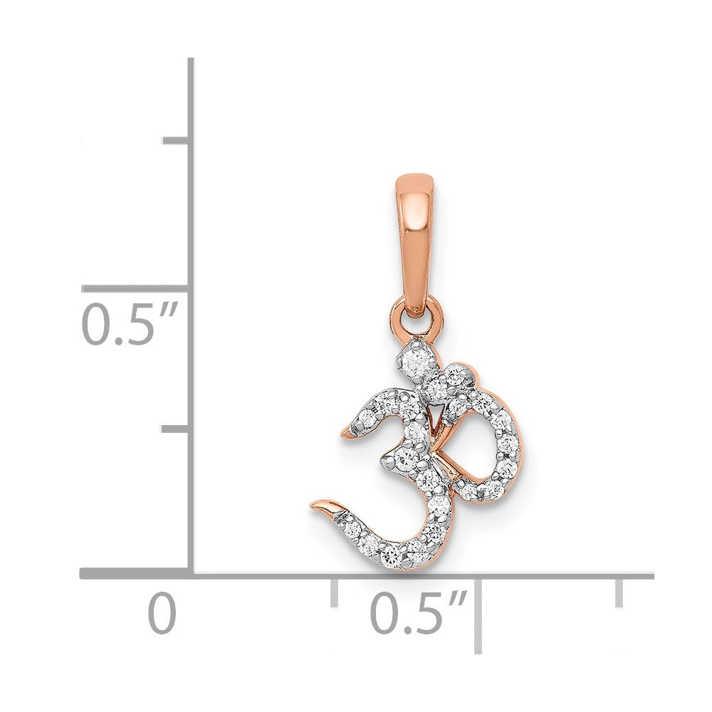 14k Diamond Om Pendant
