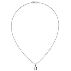 14k White Gold Black Diamond 18 inch Necklace