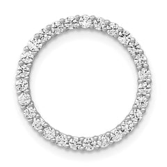14k White Gold 1/2 carat Diamond Circle Chain Slide