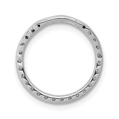 14k Polished 1/4 carat Diamond Circle Chain Slide