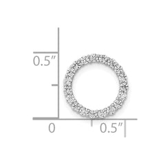 14k White Gold 3/8 carat Diamond Circle Chain Slide - 2