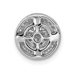 14k White Gold 1/3 carat Vibrant Moving Diamond Circle Halo Chain Slide