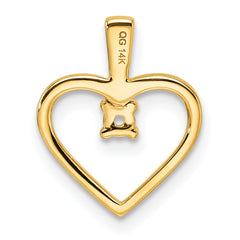 14k Heart Pendant .05ct. Mounting