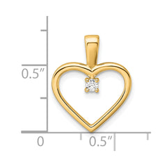 14K AA .05ct. Diamond Heart Pendant