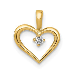 14k AA .02ct. Diamond Heart Pendant
