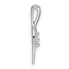 14k White Gold Heart Pendant .05ct. Mounting - 2
