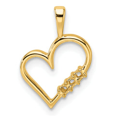 14k Heart Pendant Mounting - 5