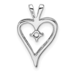 14k White Gold Heart Pendant Mounting - 2