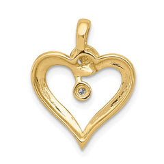 14k AA .01ct. Diamond Heart Pendant