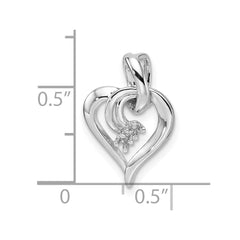 14k White Gold Diamond Fancy Heart Mounting