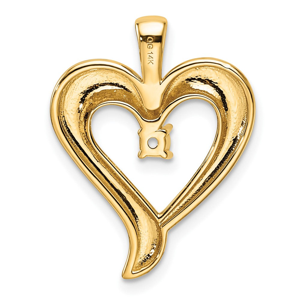 14k Heart Pendant Mounting