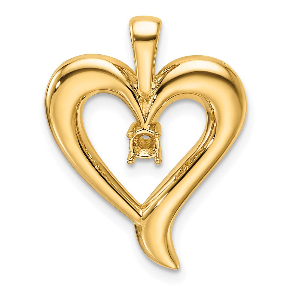 14k Heart Pendant Mounting - 4