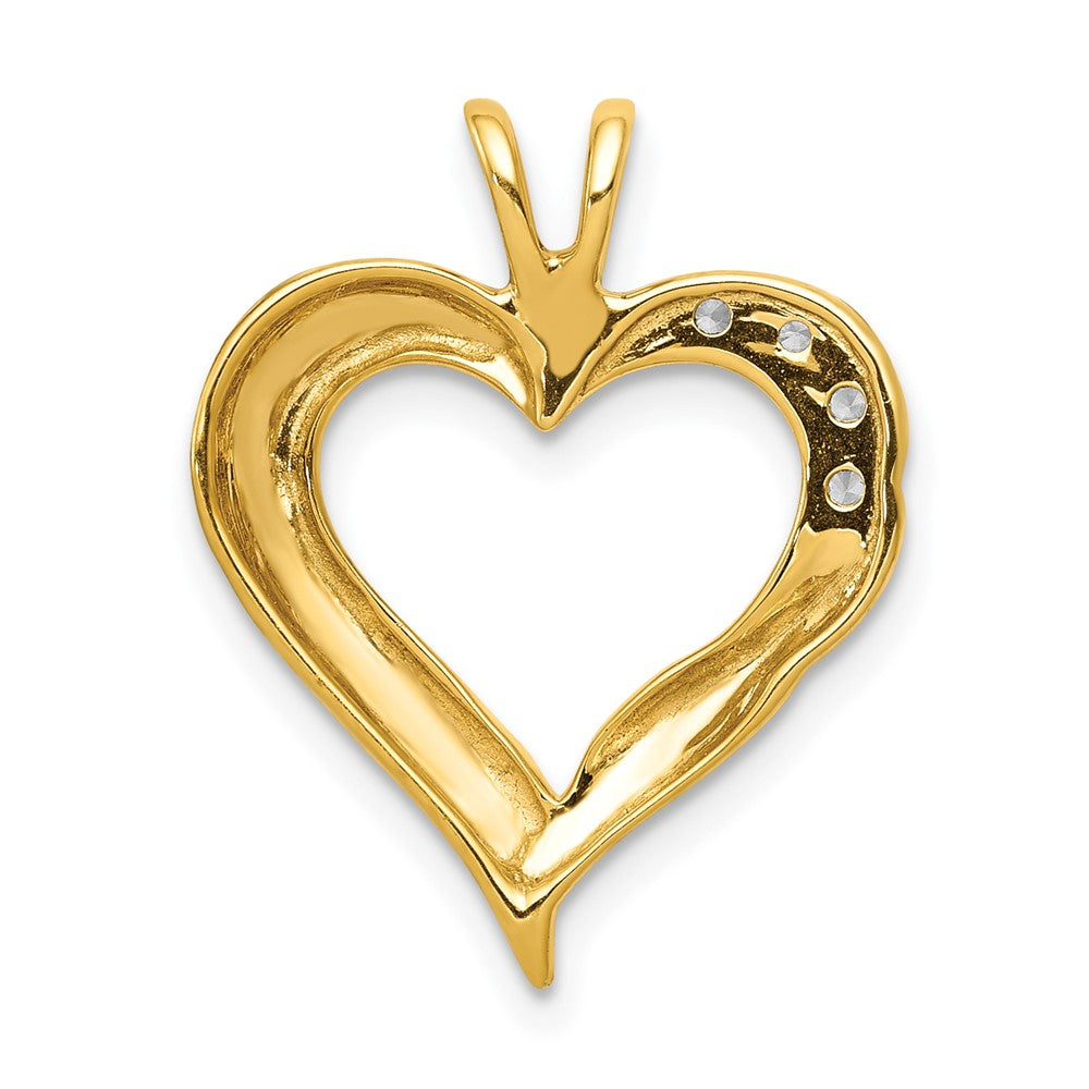 14k Diamond Fancy Heart Pendant