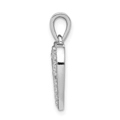 14k White Gold 1/4ct. Diamond Heart Pendant - 3