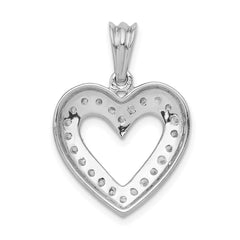 14k White Gold 1/3ct. Diamond Heart Pendant