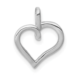 14k White Gold 1/20ct. Diamond Heart Pendant