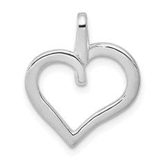 14k White Gold 1/10ct. Diamond Heart Pendant - 4