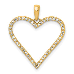 14k 1/6ct. Diamond Heart Pendant - 2