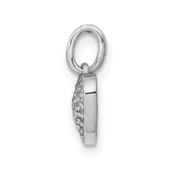 14k White Gold 1/10ct. Diamond Heart Pendant - 5