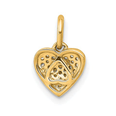 14k 1/10ct. Diamond Heart Pendant - 3
