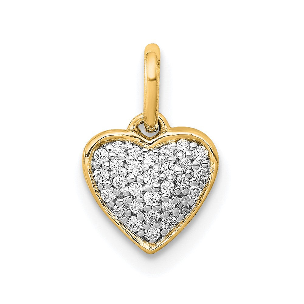 14k 1/10ct. Diamond Heart Pendant - 3