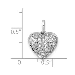 14k White Gold 1/2ct. Diamond Heart Pendant - 2