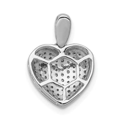 14k White Gold 1/4ct. Diamond Heart Pendant - 2