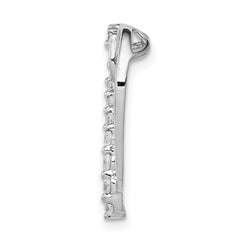14k White Gold 1/6ct. Diamond Heart Chain Slide - 3