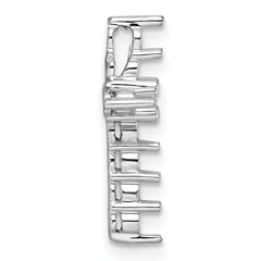 14k White Gold Diamond Cross Chain Slide Mounting