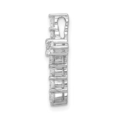 14k White Gold AA 3/4ct. Diamond Cross Chain Slide