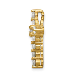 14k AA 1ct. Diamond Cross Chain Slide