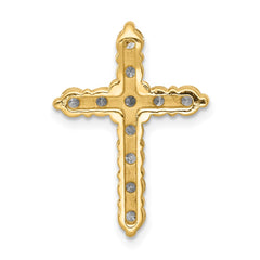 14k AA 1ct. Diamond Cross Chain Slide