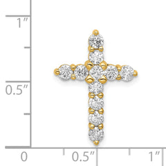 14k AA 1ct. Diamond Cross Chain Slide