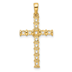 14k Latin Cross Pendant Mounting - 2