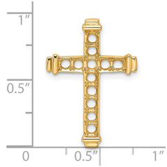 14k Latin Cross Chain Slide Mounting