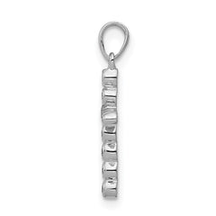 14k White Gold 1/10ct. Diamond Cross Pendant - 5