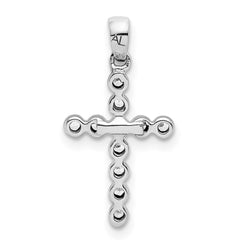 14k White Gold 1/10ct. Diamond Cross Pendant - 5