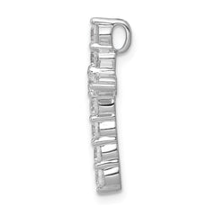 14k White Gold 3/4ct. Diamond Cross Chain Slide