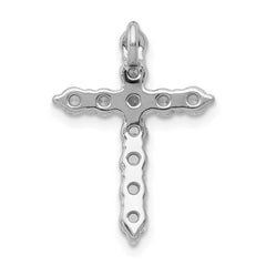 14k White Gold 3/4ct. Diamond Cross Chain Slide