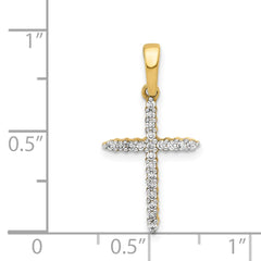 14k 1/6ct. Diamond Cross Pendant