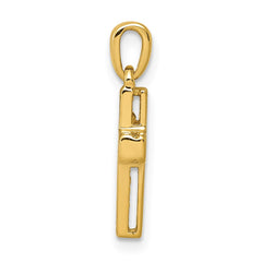 14k 1/6ct. Diamond Latin Cross Pendant - 3