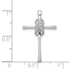 14k White Gold .03ct. Diamond Infinity Cross Chain Slide